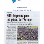 500 drapeaux 500 jeunes pour les 60 ans de l UE courrier picard